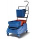 Chariot de lavage / ménage compact NUMATIC DM1520 - seaux 15l rouge + 20l bleu + presse universelle