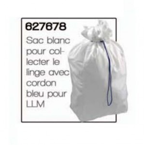 Sac blanc pour collecter le linge avec cordon bleu pour LLM - NUMATIC