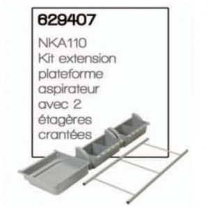 NKA110 Kit extension  plateforme aspirateur avec 2 étagères crantées - NUMATIC