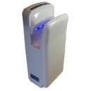 Sèche mains vertical à air pulsé électrique blanc - Temps de séchage 10 / 15 secondes