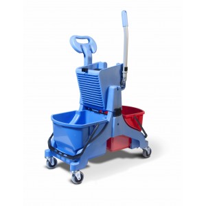 Chariot de menage / lavage Bibac double seau avec presse a plat - toutOtop'  - Matériel de nettoyage, produit d'entretien, lubrifiant pour professionnel  et particulier