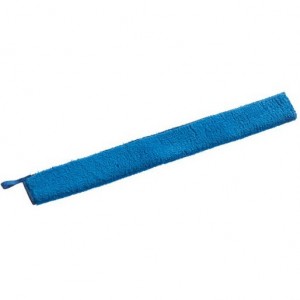 Housse frange microfibre bleue 40 ou 60 cm - Fils ras sur 2 faces pour plumeau SNAKE ou SPILLO